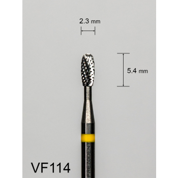 Frez węglikowy VF114 z bardzo drobnym krzyżowym nacięciem (żółty pasek)