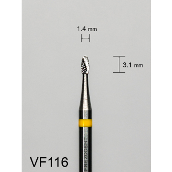 Frez węglikowy VF116 z bardzo drobnym krzyżowym nacięciem (żółty pasek)