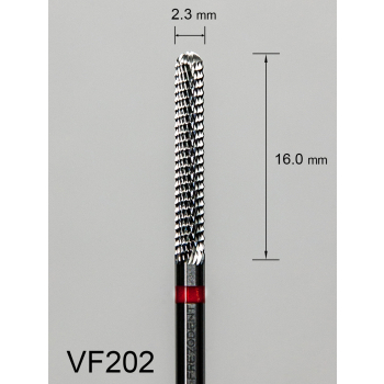 Frez węglikowy VF202 z "diamentowym" spiralnym nacięciem (czerwony pasek)