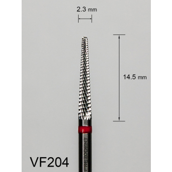 Frez węglikowy VF204 z "diamentowym" spiralnym nacięciem (czerwony pasek)