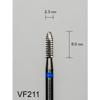 Frez węglikowy VF211 z „diamentowym” równoległym nacięciem (niebieski pasek)